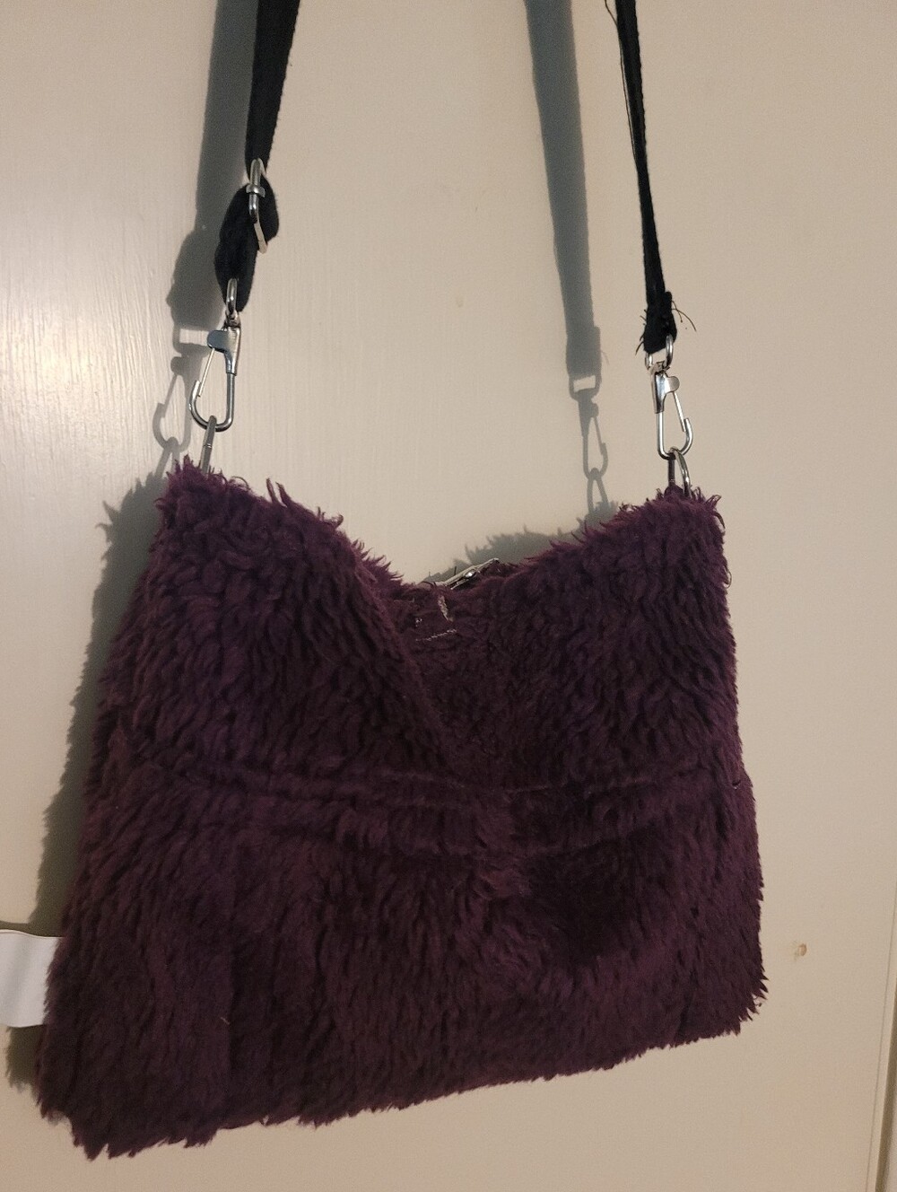 Tripp NYC Vintage Purple Star Faux-Fur Crossbody Bag Reveridable HTF Y2K - Picture 9 of 11